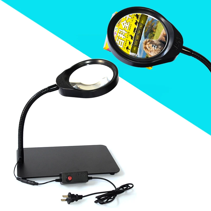 Desktop 8x Magnifier Led Desk Lamp Lighting Loupe Multifunction