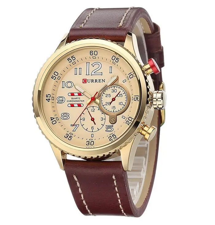 

Free shipping 2016 Relojes Curren Men's Sports Quartz Watches Mens Watches Top Brand Luxury Leather Wristwatches