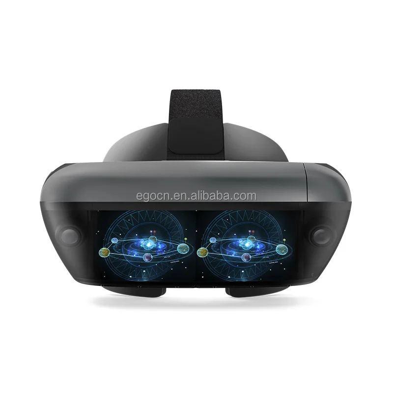 

new arrival orginal lenovo AR Mirage challenge AR smart glasses augmented reality holographic 3D game helmet., Black