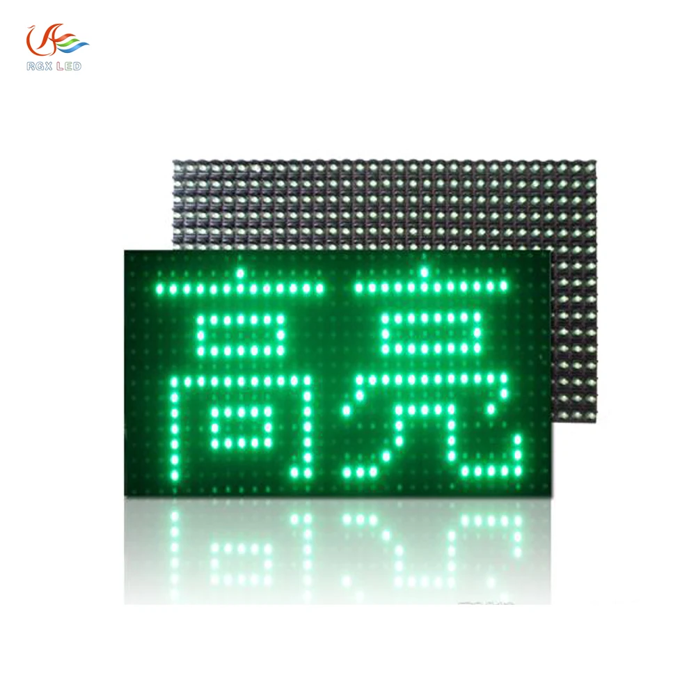 Factory Price Dip P10 Single Green Color Outdoor Led Display Panel ...