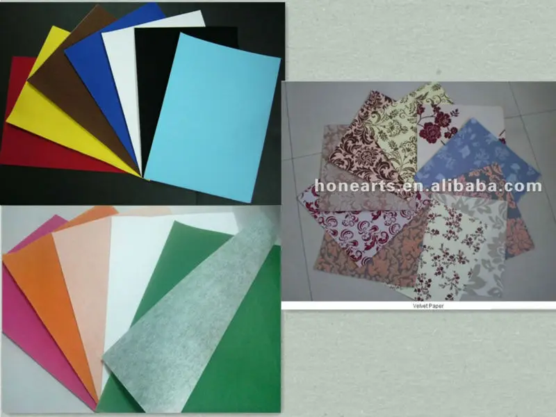 New Velvet Flocked Paper,Black Craft Velvet Paper For Photo Frame