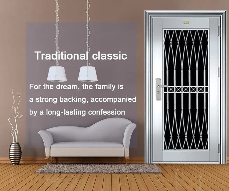 China Foshan Front Swing Gates Stainless Steel Storm Security Doors