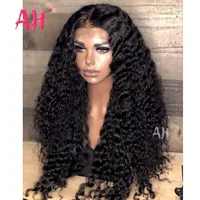 

200% Density Heavy Lace Front Wig With Baby Hair Raw Virgin Cambodian Deep Curly Human Hair Wig 13*4 Swiss Lace