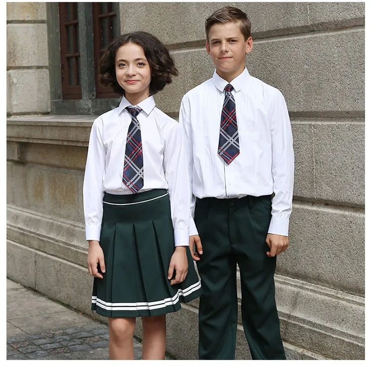 blue shirt school uniform