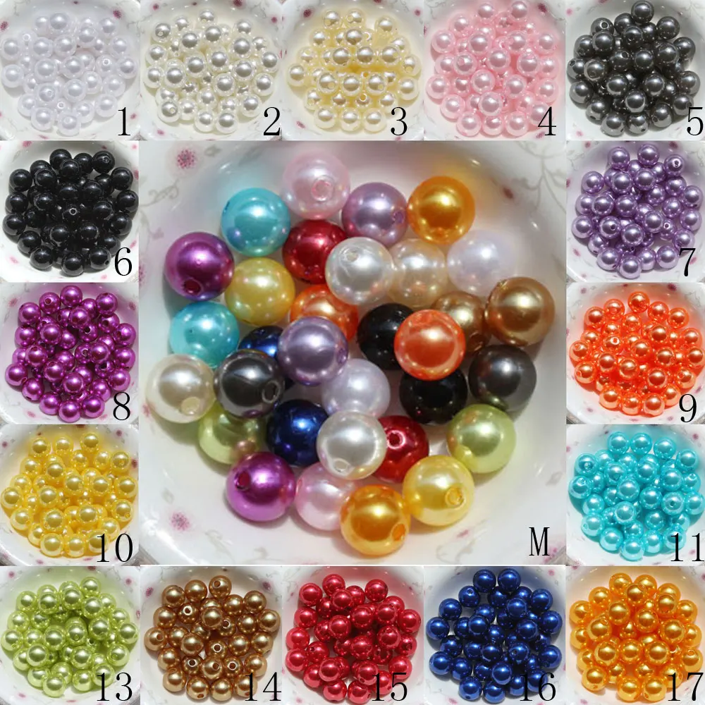 Round Plastic Pearl Beads Without Hole For Craft Decoration Buy No