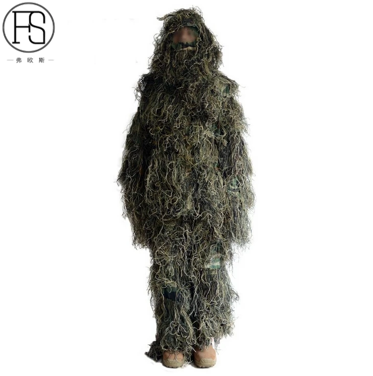 

Military Camouflage Suit Leafy Sniper Hunting Ghillie Suit, Camo