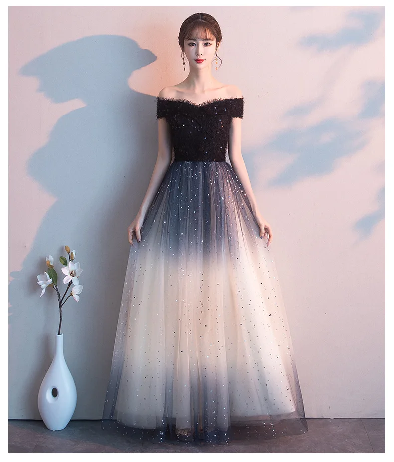 High Quality factory Price Off Shoulder Wedding Formal Gown Women & Party Evening Dress lace evening dress