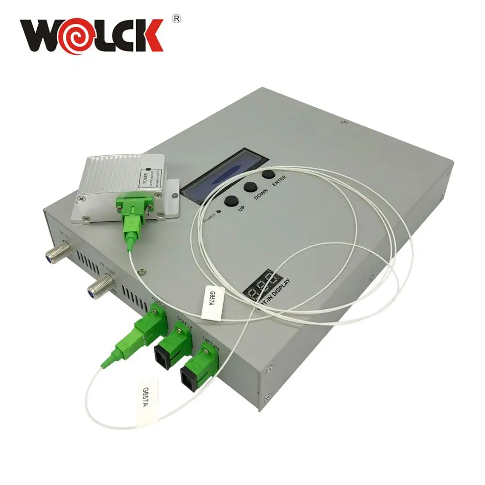 1550nm mini catv  fiber optical laser transmitter 2 output 10mw 20dbm