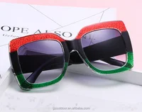 

2019 9004 muti colour big PC frame female sunglasses three colour frame sun glasses European stylish big glasses