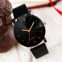 

Simple Casual Style Leather Watch Round Dial Couple Watch MW-34