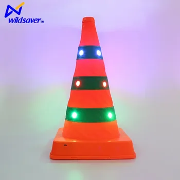 Led Collapsible Safety Traffic Cones With Rgb Led Light - Buy Traffic ...