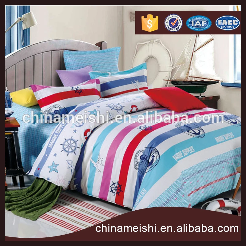 100 Cotton Colorful Stripes Bedding Sets Luxury Full Queen King