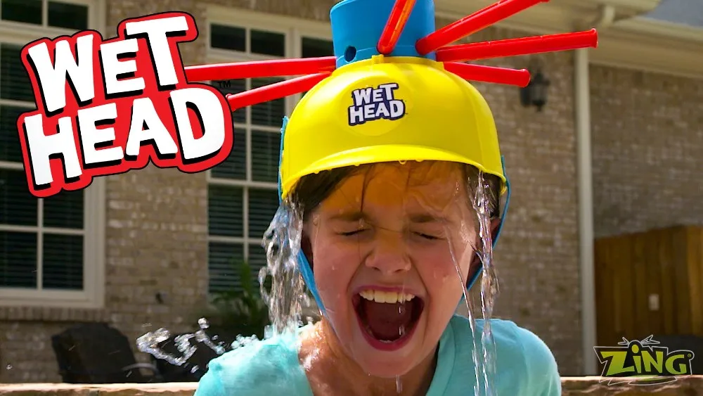 2016 NEW Wet To Head Game Wet Hat Water Challenge Roulette Family Games Kid...