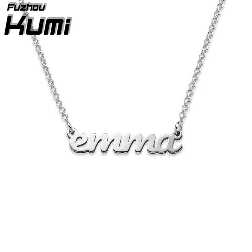 

Unisex Pendant Choker Collar Chain Name Necklace Personalized Necklaces For Gift, Silver/white gold/rose gold/gold