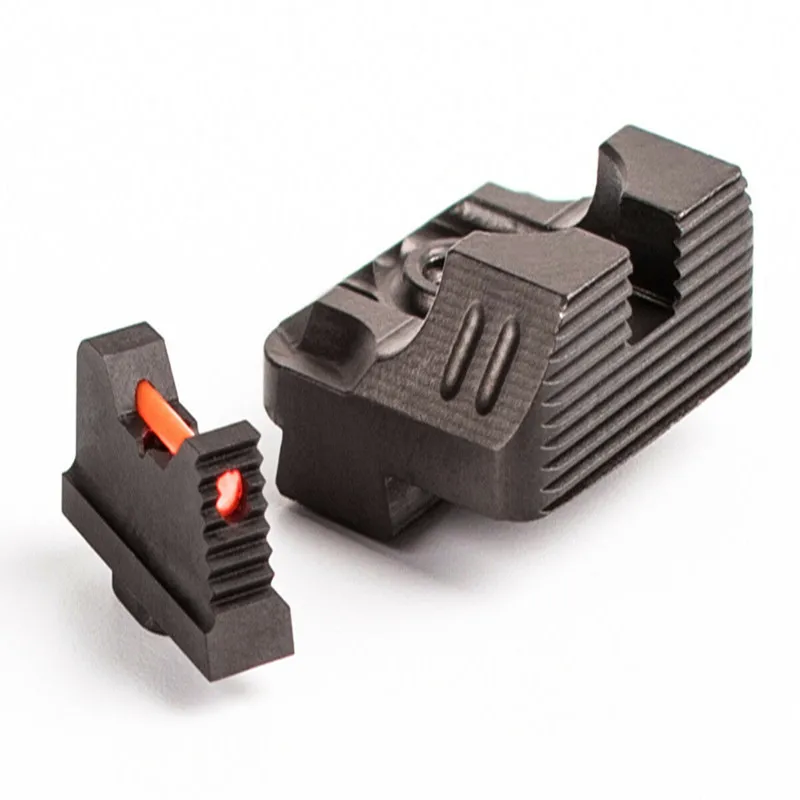 

Tactical 230 red dot Fiber Optic sight Handgun Front Rear Sights for pistol Glock night Sights Glock 17 19 parts, Black