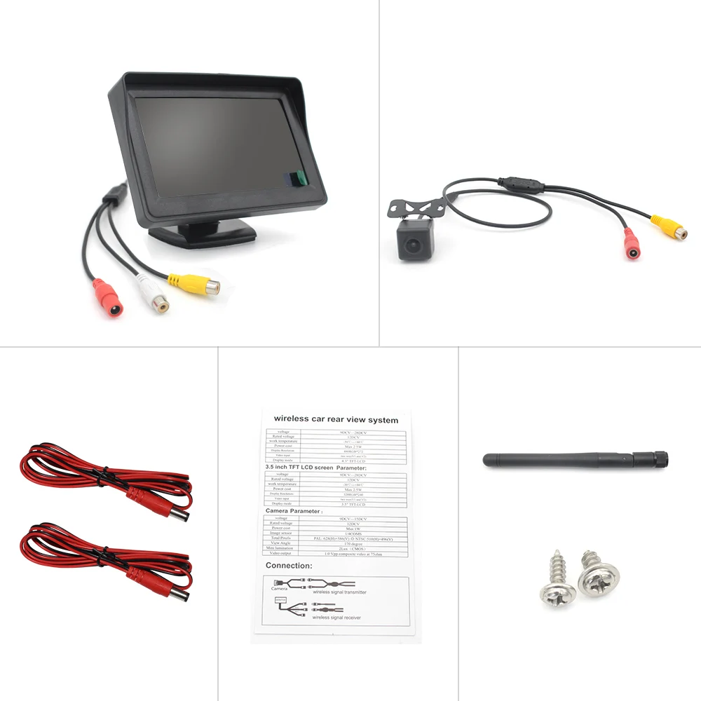 2019 120 Degree Len Camera And Monitor Truck wireless camera Improved 6 Lenses Upgrade Version With IP67 Waterproof