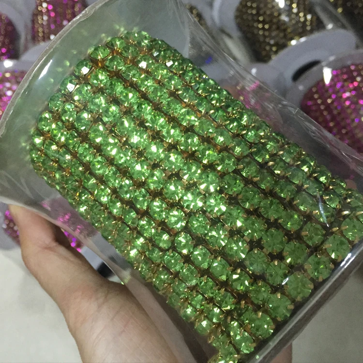 6mm Rhinestone Cup Chain In Roll Cup 