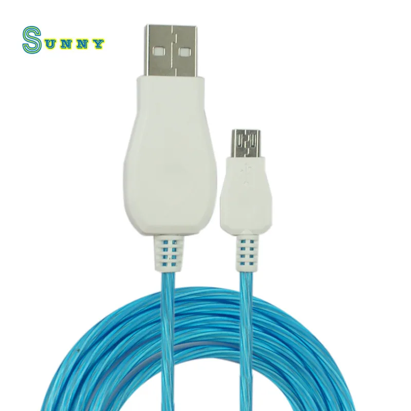 

Amazon top seller 2018 visible flowing led light high quality usb fast charging led cable for smart phone, N/a