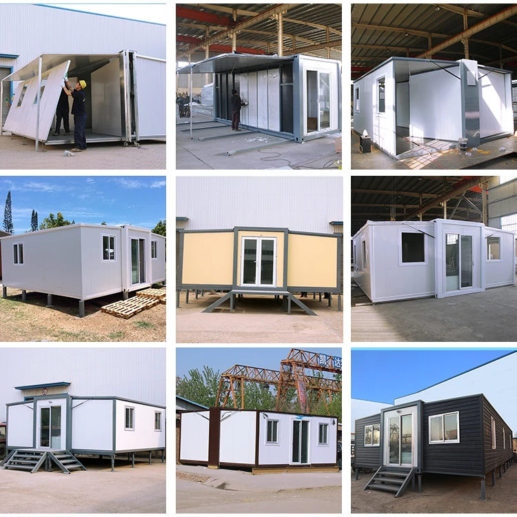Extended Foldable Prefab Container Homes 40ft Folding Living Container