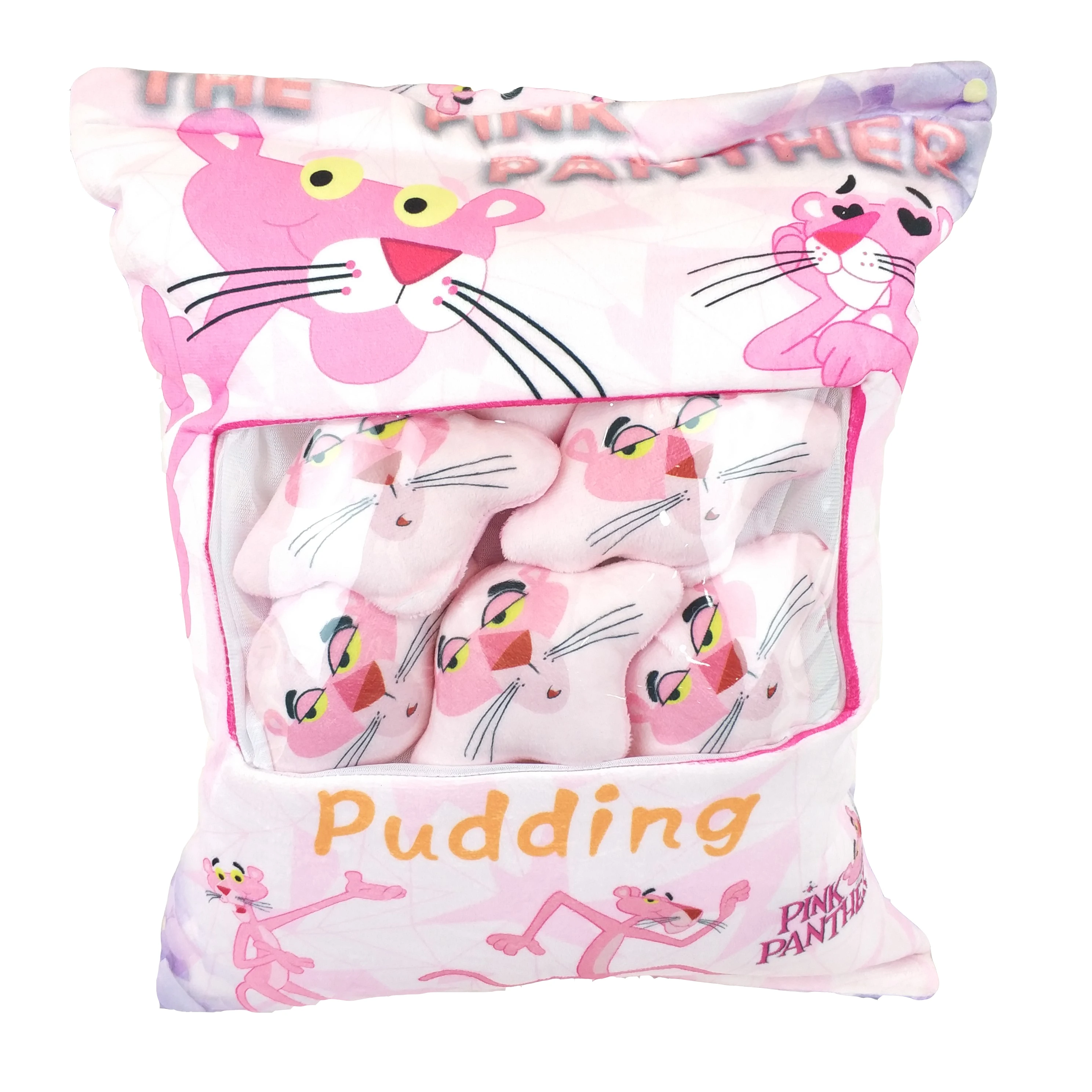 Super Soft Fluffy Cozy Snack Style Pillow Cute Pink Panther