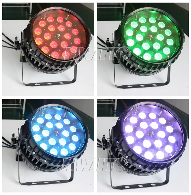 RGBWA UV 18x18W Zoom Wash Uplight LED Par Can Light Waterproof Aluminum Body with DMX Control for DJ and Theme Park Use