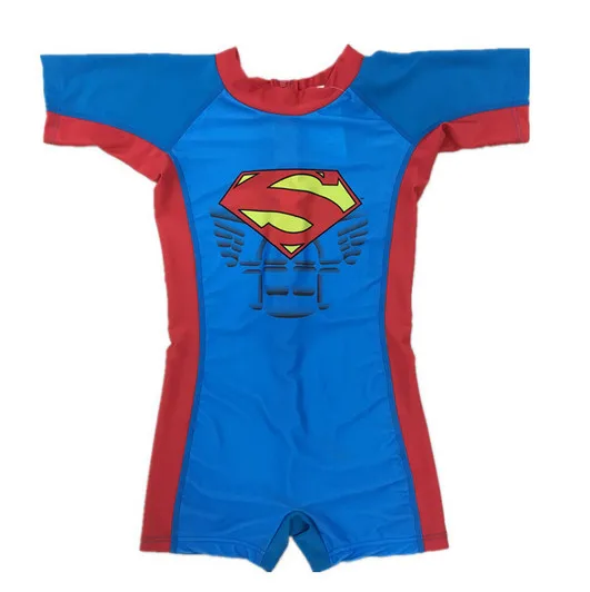 Children Spiderman Muscle Vest Swimsuit Kids Frozen Floating Bathing