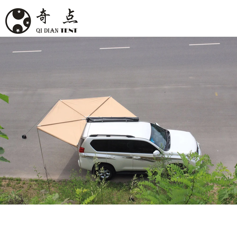 

2019 Hot Sale Oxford Fabrics Retractable Polygon Batwing Awning Tent 270 Degree Car Foxwing Tent