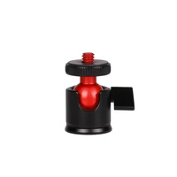

New Arrival High quality Universal Red 360 Swivel Ball Head 1/4" Screw Mount For DSLR Camera Stand Tripod Head adapter