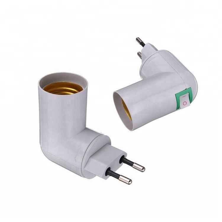 

Small Night E27 Lamp Socket Base with EU Plug Lampholder Switch