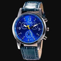 

2019 Fashion Men's Casual Watches Fashion Three-eye Digital Belt Quartz Watch Men Rollex Watch Men