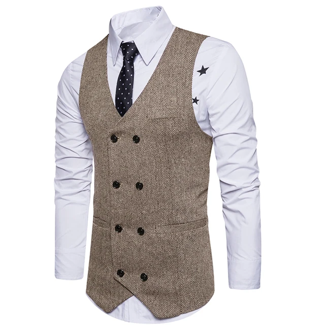 

2019 fashion autumn solid coats formal slimming vest for men