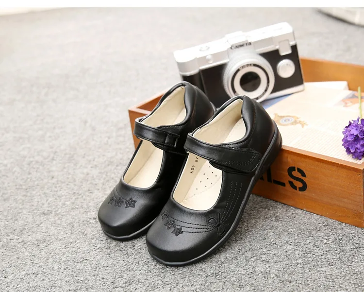 Children'S Shoes Black Girls Children Primary School Performance Princess Shoes