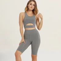 

Wholesale Plus Size Custom Workout Women Biker Shorts Set