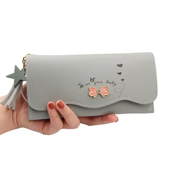 Low Price 2019 New Fashion Gift For Girl Wholesale Pu Leather Long Wallet Women Purse - Buy ...