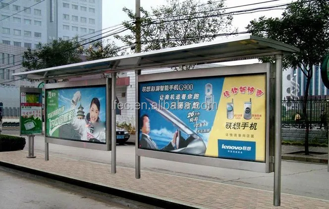 Customized Steel Construction Bus Stop Shelter