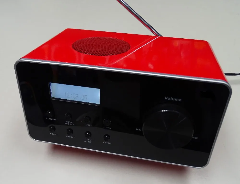 
Desktop Digital Alarm Clock Radio (DAB/FM/AM radio) with Backlight, Optional USB+SD 