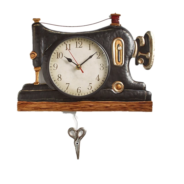 

Retro Metal Pendulum Home decor accent Wall Clock, As photo show or as per your request