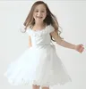 Lovely Flower Ruched Girls Pageant Evening Gowns Lace Applique Tulle Children Dress