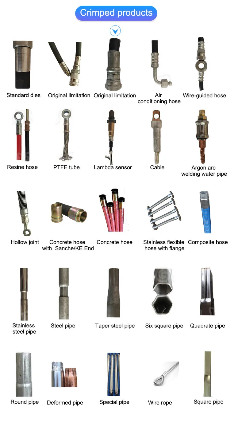 160mm Opening 1/4" To 4"  Large Crimp Rubber Hose Manufacturing Machines Hydraulic Hose Manufacture To Make Hydraulic Hoses