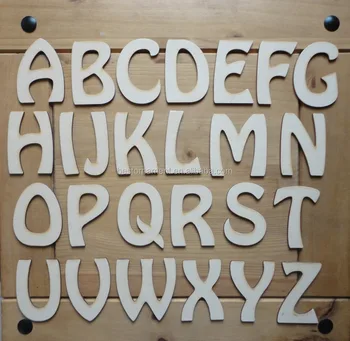 Individual Wooden Letters Alphabet Numbers Plain Wall Art