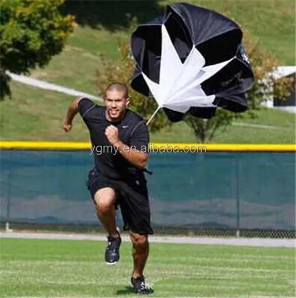 

Resistance Exercise 56" Speed Training Parachute Umbrella Running Power Chute Drop Umbrella, Black