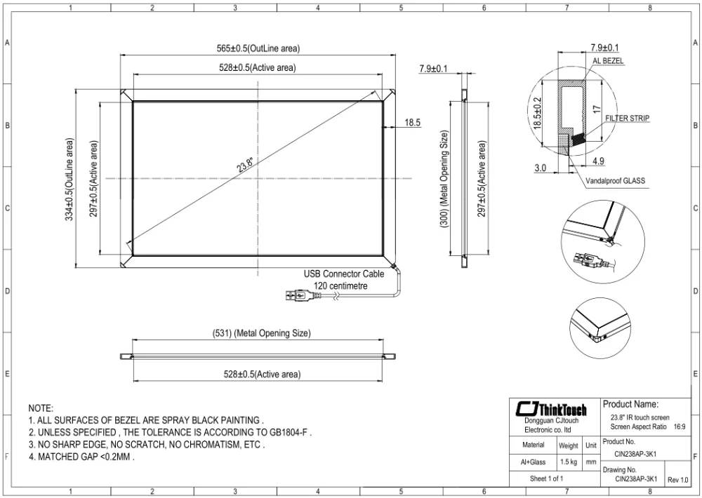 17 Inch Touch Screen Panel Pc With Capacitive Touch 10 Points Built-in ...