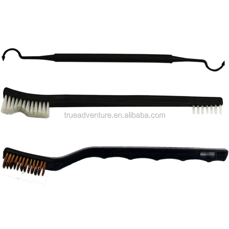 

3pcs brass and nylon double side brush gun cleaning set