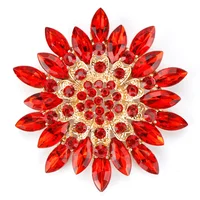 

Semi-precious Stone Wholesale Vintage Flashing Led Gift Silk Manufacturers Lots Petals Extra Large Brooch Flower