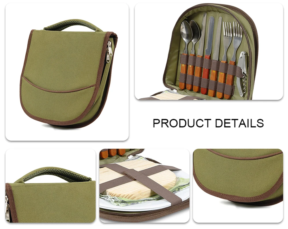 Easy To Store Picnic Wallet For 2 Person Buy Picnic Set For 2 Person,Picnic Wallet,Picnic