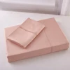 Hotel elastic copper fabric infused bamboo bed sheets cover set 100% cotton bedding set, fitted bed sheet