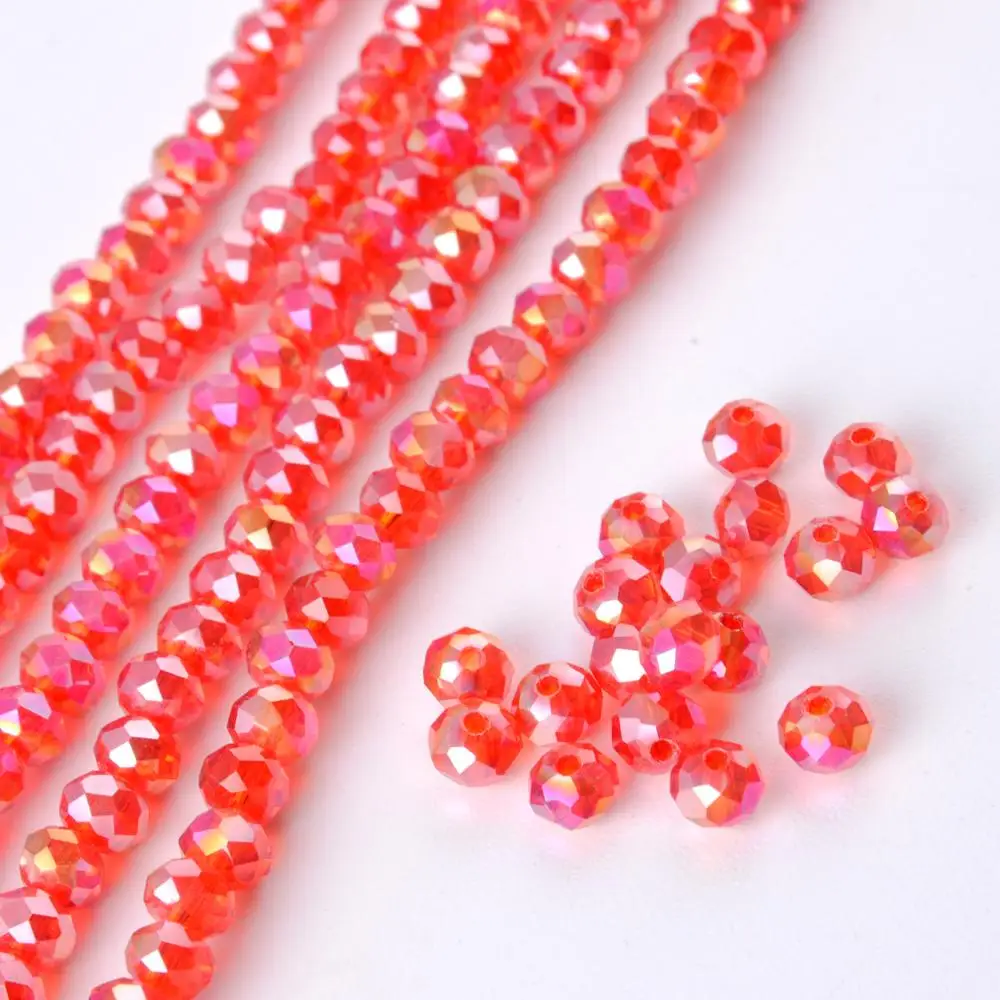 

Ab color faceted rondelle crystal beads for garment accessory, As color chart, more than 100 colors