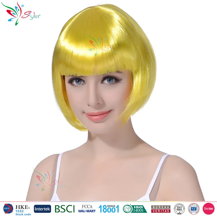Styler Brand wholesale cheap women party synthetic wigs straight short bob wig