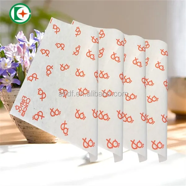 Logo Printed Food Safe Fried Chicken Wrap Packaging Wrapping Paper