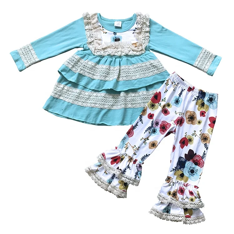 

Lace floral leggings outfits ruffle wholesale price kids clothes wholesale baby girls clothing sets